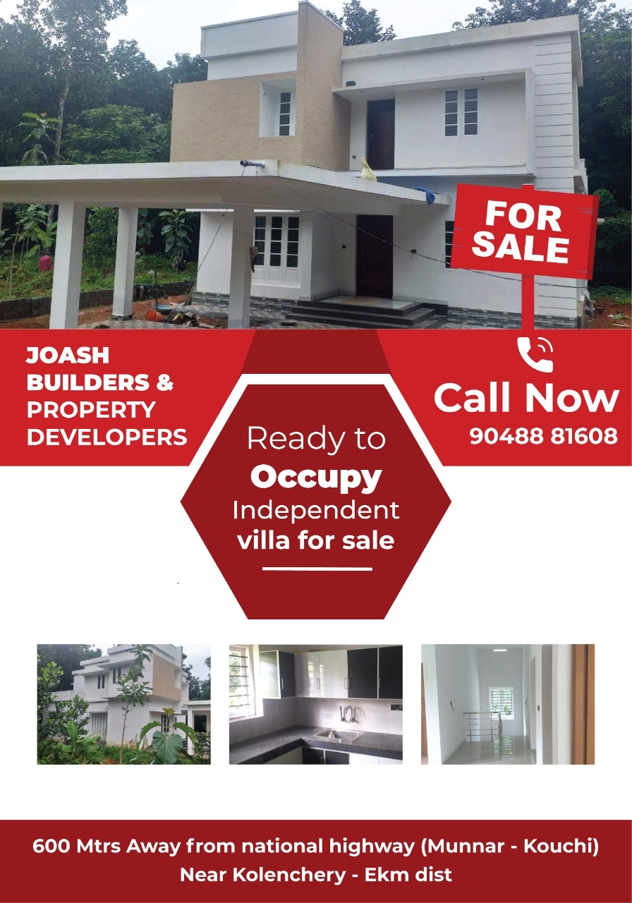 Recently Constructed Independent Villa For Sale at Kolenchery